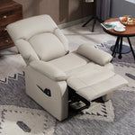 Fauteuil releveur électrique, fauteuil relax électrique avec fonction massage et chauffage, 89 x 94,5 x 103 cm, gris