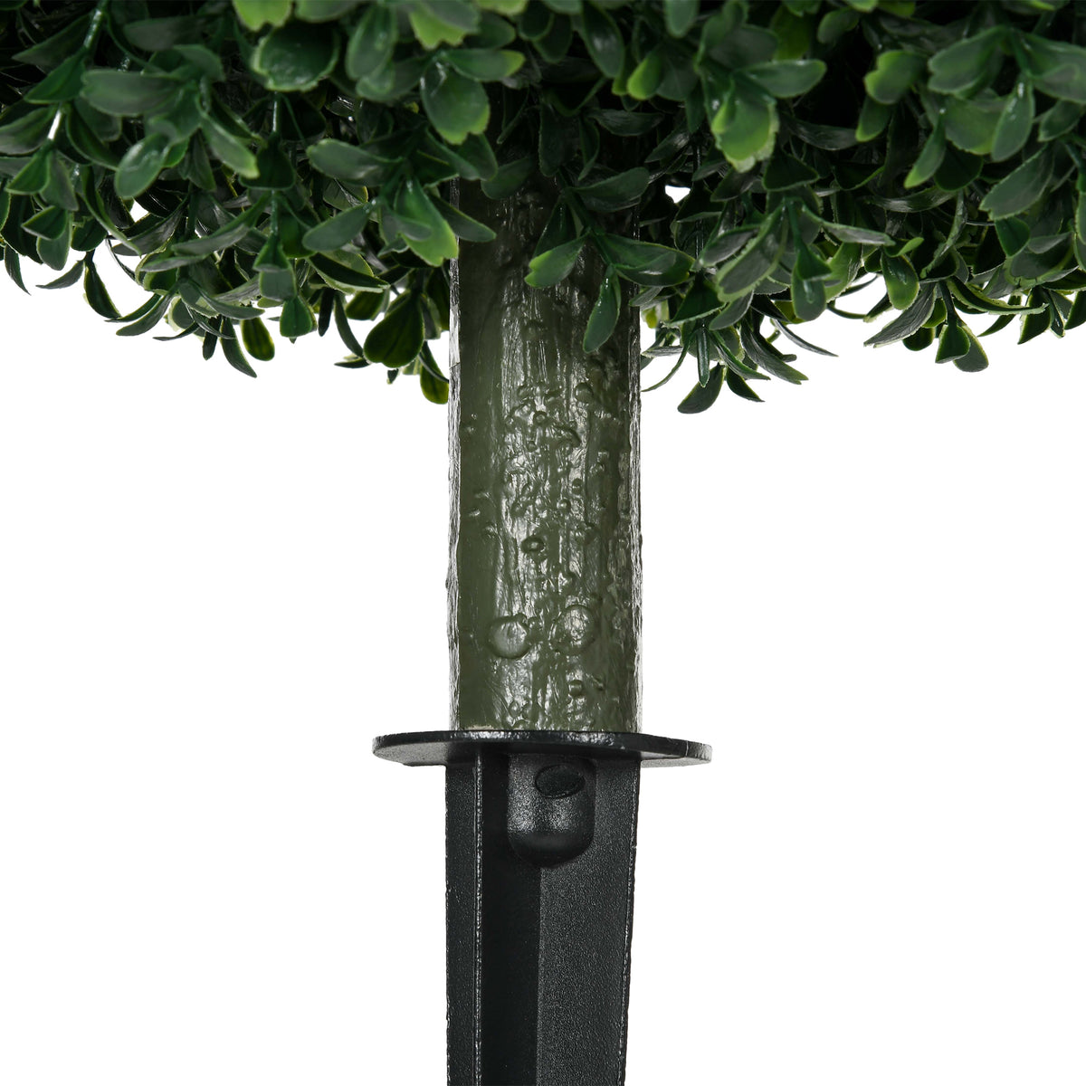Lot de 2 Plantes Artificielles 70 cm, Boules de Buis, 440 Feuilles, Piquets, Résistant aux UV, Facile à Nettoyer, Vert