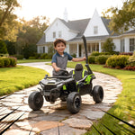 Voiture électrique enfant UTV KAWASAKI TERYX KRX 1000 12 V à 2 moteurs 25 W télécommande 2,4 Ghz 100 x 64 x 56 cm noir