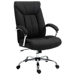 Fauteuil de bureau, chaise de bureau ergonomique, hauteur réglable, dossier haut, fonction de bascule, 65x78x118cm, noir