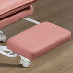 Fauteuil de bureau massant et chauffant, chaise de bureau, hauteur réglable, dossier inclinable, 66x74x121,5cm rose
