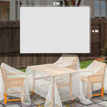 Telo di protezione 6x4 m in PE 140 g/m² con 20 occhielli rinforzati, telo impermeabile anti-UV per giardino e piscina, bianco