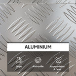 Caja de almacenamiento - caja de herramientas de aluminio - baúl de herramientas de aluminio. cierre con llave dim. 50L x 15,5an x 20,5al cm - plateado