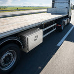 Boîte à outils pour camion en aluminium, 60,9 x 35,5 x 40,6 cm, coffre de rangement 76 L avec serrure et clés, argent