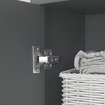 Colonne salle de bain, meuble salle de bain rangement avec 2 placards, tiroir et 2 compartiments ouverts, gris