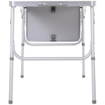 Table Pliante Table de Camping Table de Jardin avec rallonge Hauteur réglable Aluminium MDF Imitation Bambou
