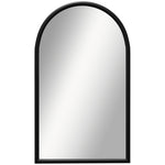 Miroir mural arche, 110 x 65 cm Cadre en bois, Miroir arqué pour le salon, la chambre, l'entrée, noir