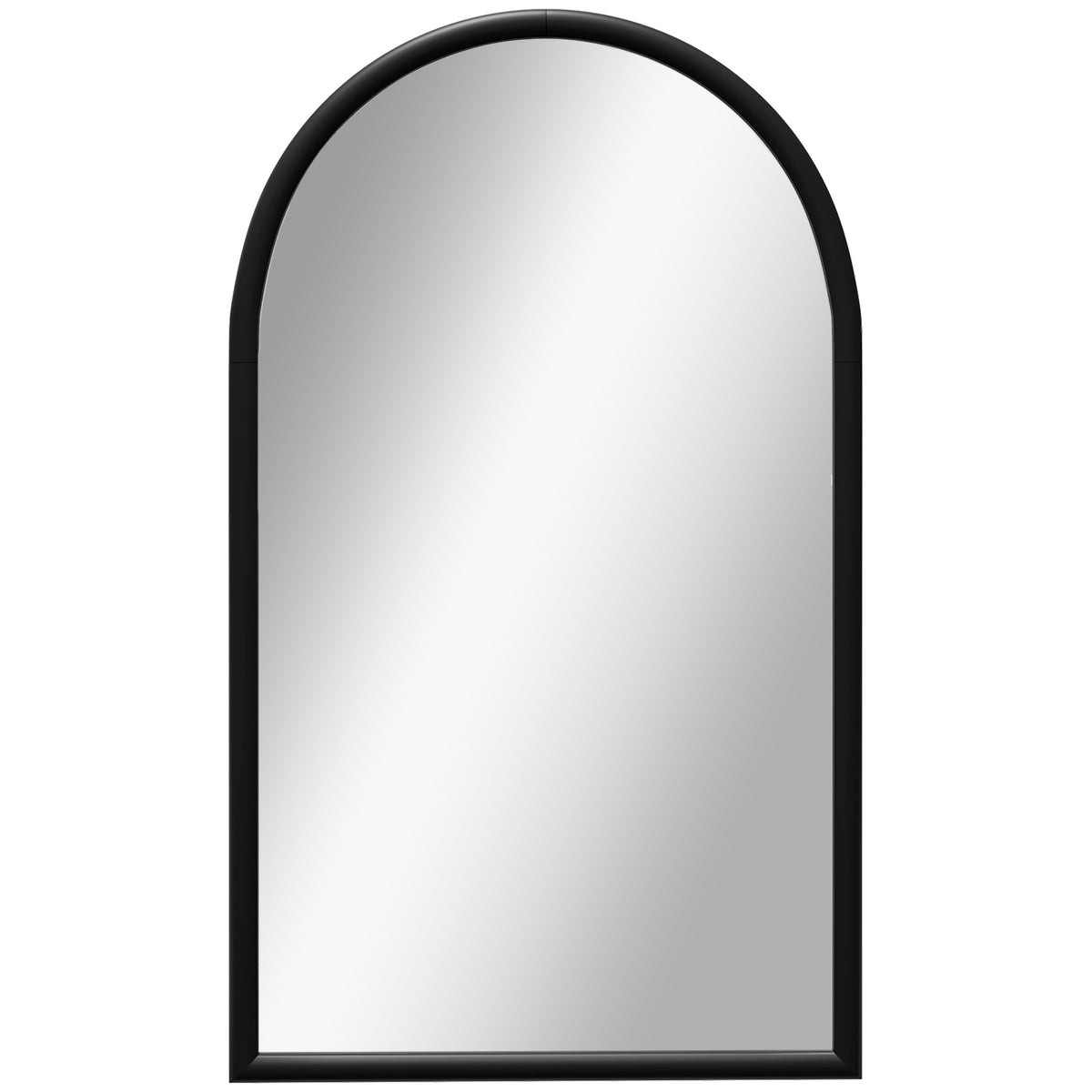 Miroir mural arche, 110 x 65 cm Cadre en bois, Miroir arqué pour le salon, la chambre, l'entrée, noir
