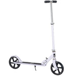 Trottinette Pliable Hauteur Guidon réglable sur 4 Niveaux système de freinage arrière pour enfant adolescent pois max. 100KG dim. 88L x 37l x 75-100H cm Blanc