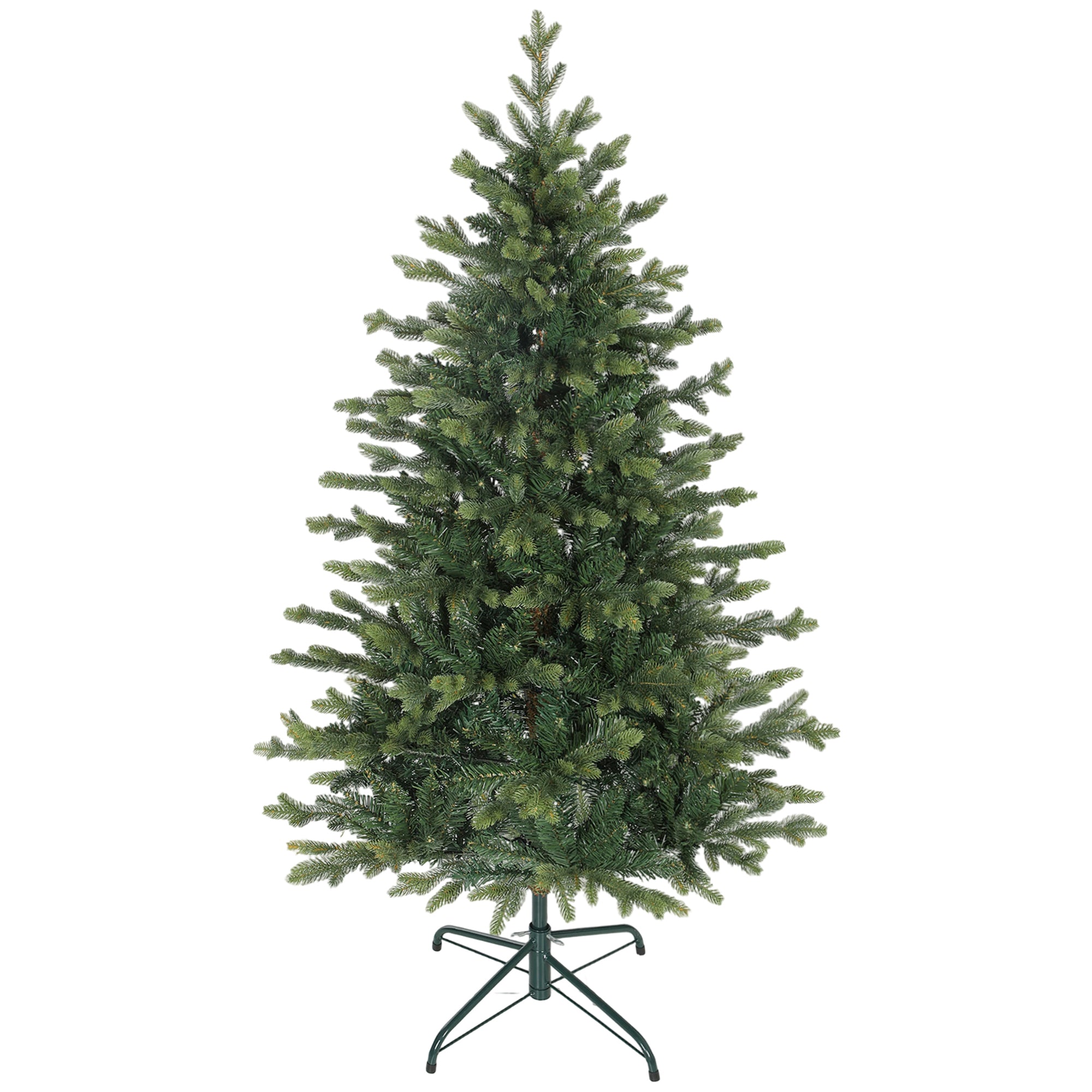 Sapin de Noël artificiel 150 cm, arbre de Noël réaliste avec 1202 pointes de branche articulée, support en métal, vert