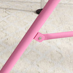 Barre de gymnastique pour enfants, barre horizontale pliable à hauteur réglable avec anneaux de gymnastique, rose