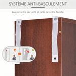 Opbergmeubel voor cd's en dvd's, kolomkast, opbergkast met 12 vakken, max. capaciteit 204 cd's, 21 x 20 x 175 cm, bruin