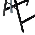 Lot de 2 tréteaux pliables télescopiques hauteur réglable 80-130 cm noir