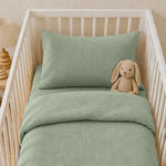 taie oreiller coton biologique vert 60 40 enfant papate GOTS