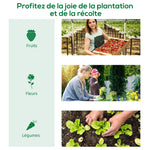 Serre de jardin serre de balcon résistante aux UV porte enroulable 4 étagères couverture en PE 80 x 49 x 160 cm blanc