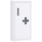 Armoire à pharmacie murale 2 étagères 3 niveaux avec porte aimantée métal 30 x 12 x 60 cm blanc