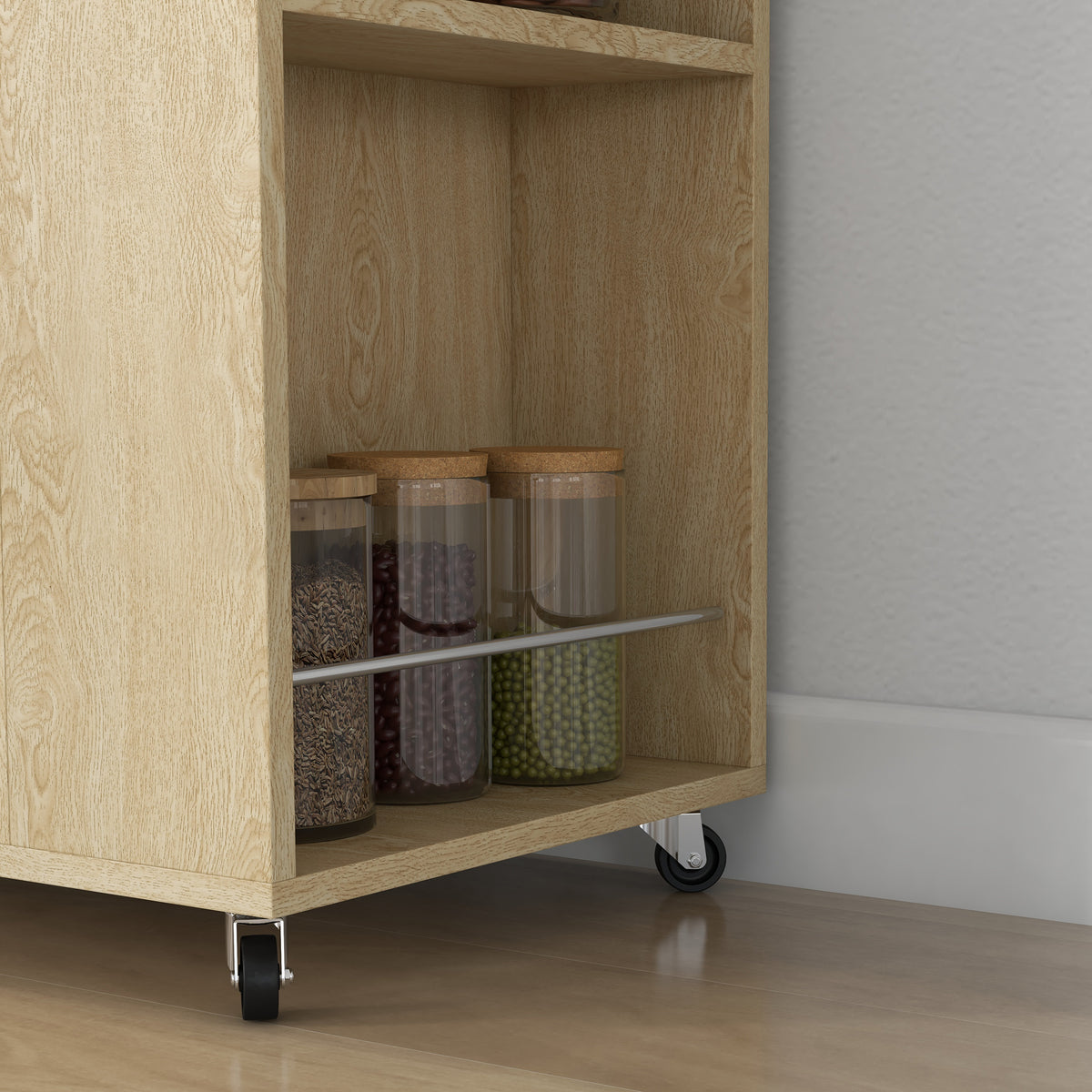 Desserte chariot cuisine multi rangements avec roulettes 75 x 40 x 80,5 cm