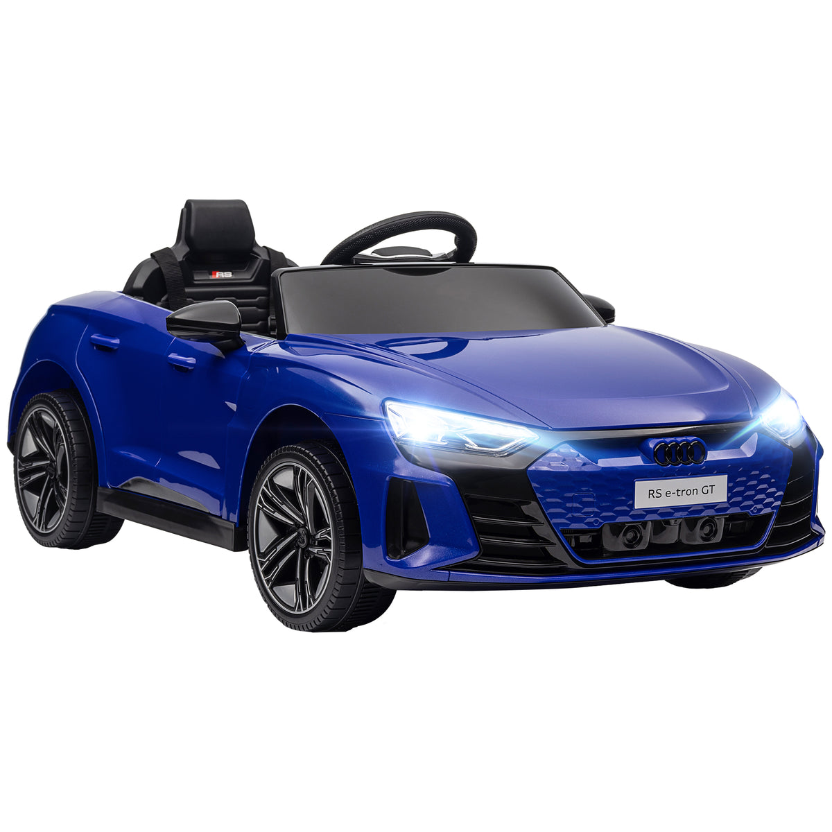 Voiture véhicule électrique enfant 12 V - télécommande parentale - effets sonores, lumineux - Audi RS E-tron GT bleu