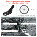 Remorque vélo pour enfant 2 en 1 convertible jogger poussette capacité 26,4 kg avec réflecteurs et drapeau - 2 places  - rouge