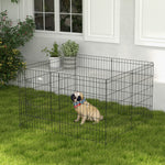 Parc enclos modulable pour chiens lapins rongeurs clôture pour petits animaux intérieur et extérieur 61 x 76 cm noir