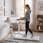 Bureau Assis Debout Électrique 120 x 60 cm, Mémoire 3 Hauteurs, Sécurité Enfant et Anti-Collision, pour Travail, Blanc