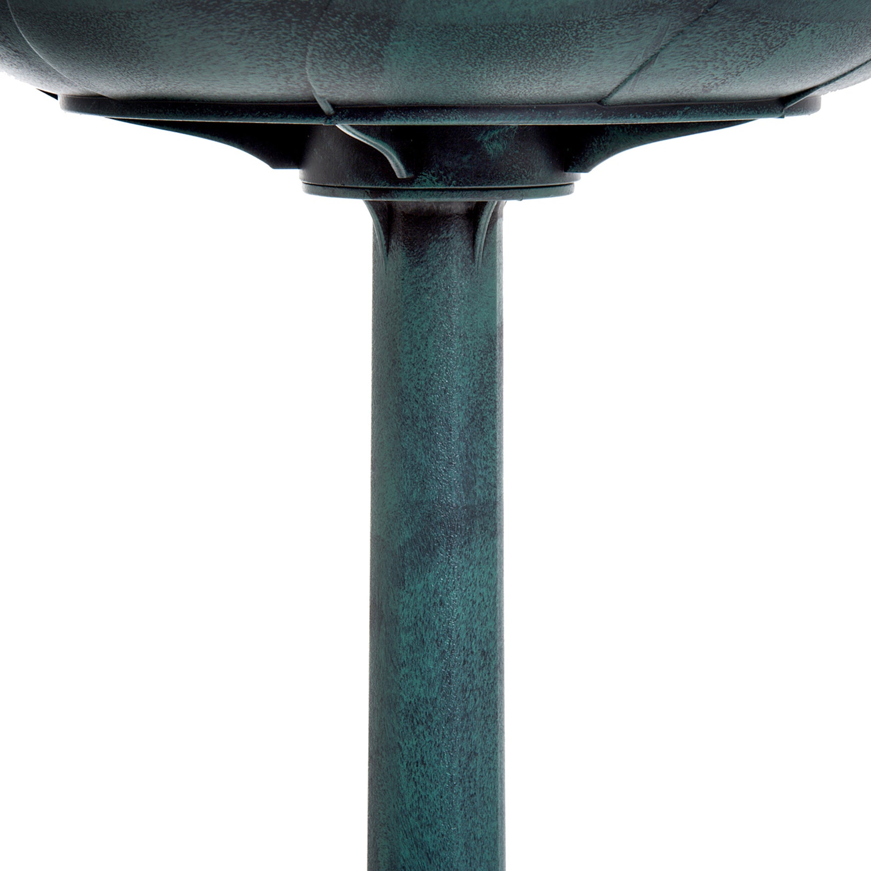 Bain d'oiseaux plateau de diamètre 50cm abreuvoir oiseaux extérieur sur pied hauteur 69,5 cm érugineux