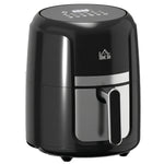 Friggitrice ad aria 4 L, air fryer 1300 W 12 programmi, touch screen, temperatura regolabile, cestello antiaderente, nero