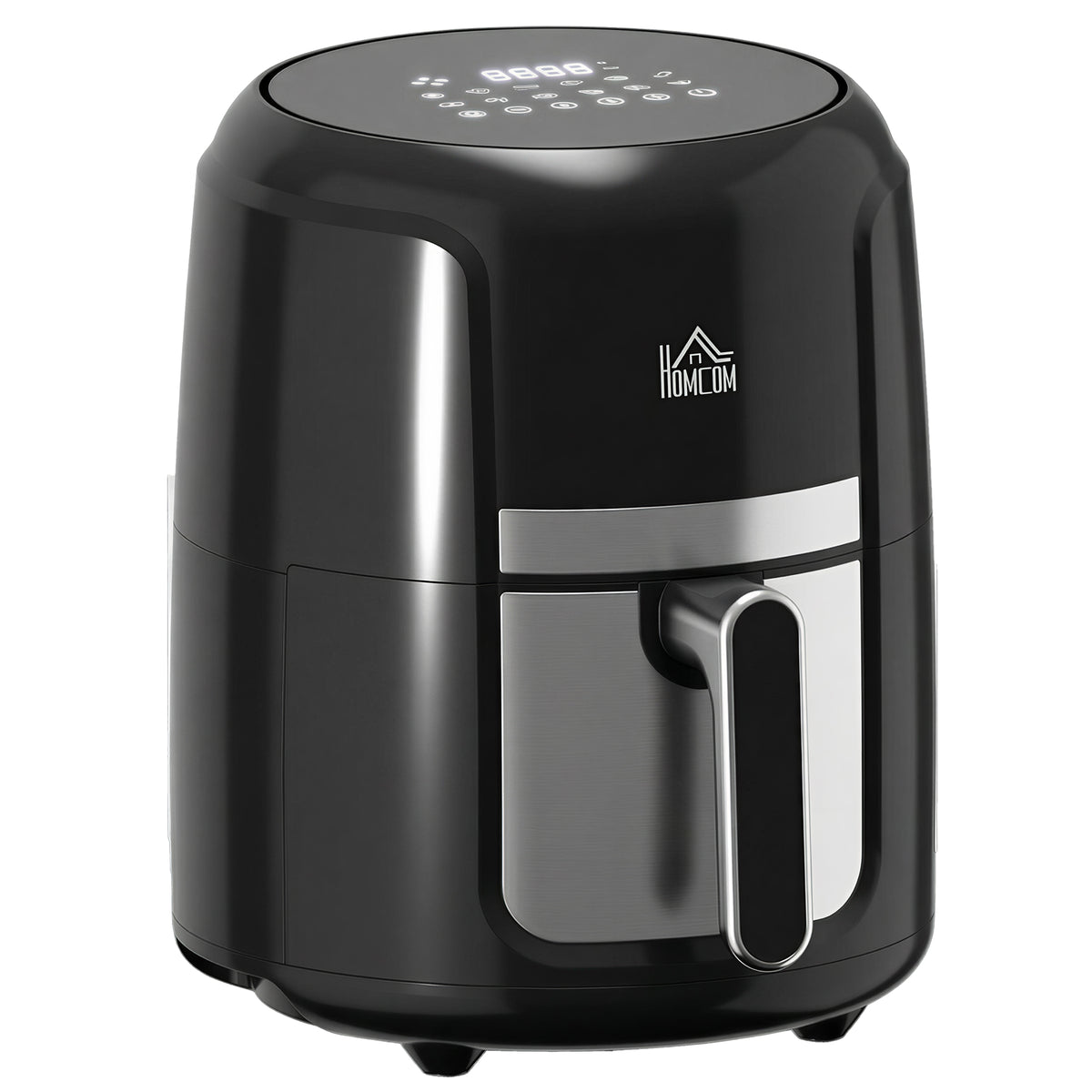 Friggitrice ad aria 4 L, air fryer 1300 W 12 programmi, touch screen, temperatura regolabile, cestello antiaderente, nero