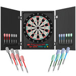 Cible jeu de fléchettes électronique refermable 27 jeux 202 variations jusqu'à 8 joueurs affichage LED