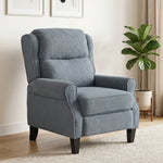 Fauteuil relax inclinable en polaire Teddy, fauteuil de relaxation avec repose-pieds extensible, assise rembourrée, gris