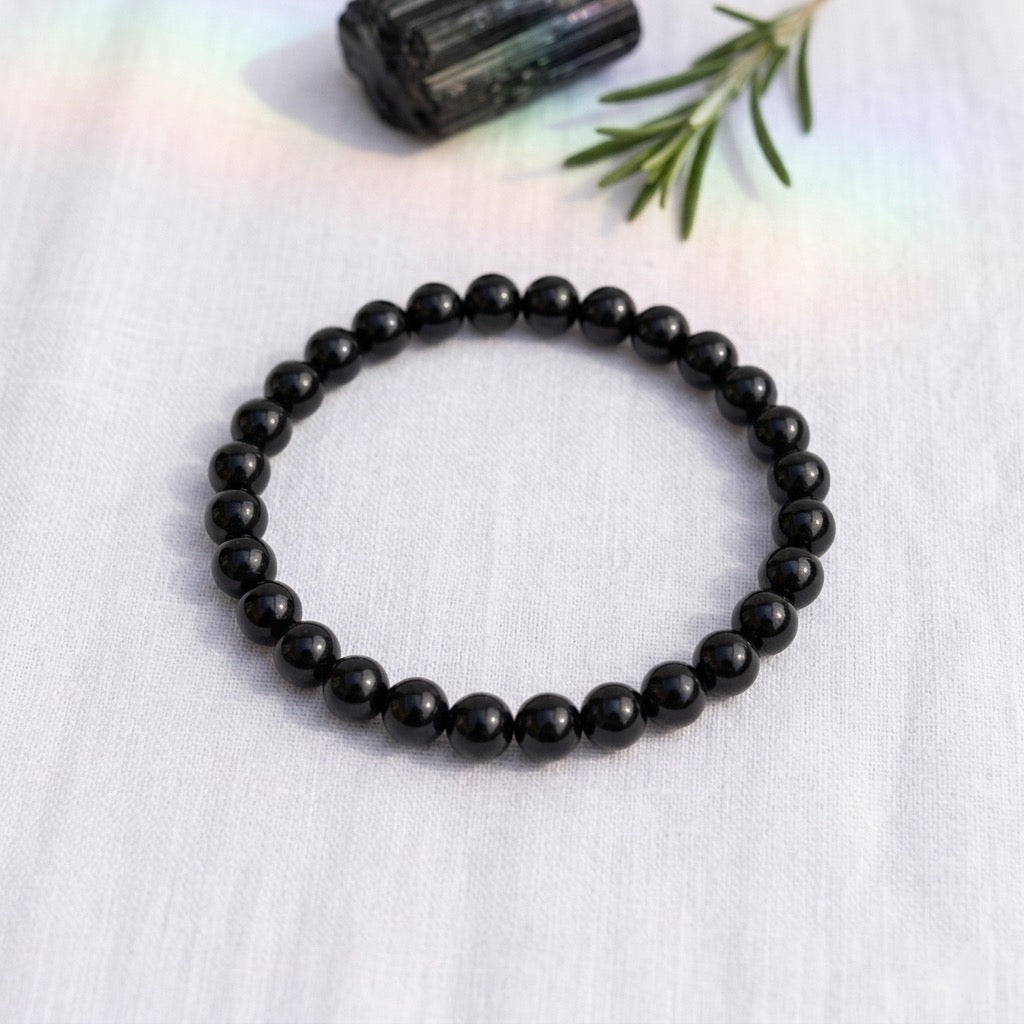 Armband van zwarte toermalijn