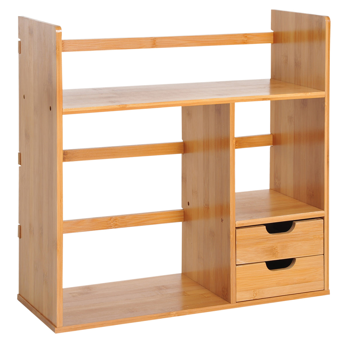 Étagère Livre Bureau Bibliothèque Stockage Organisateur Bureau Cuisine Salle de Bain Bois de Bambou Naturel