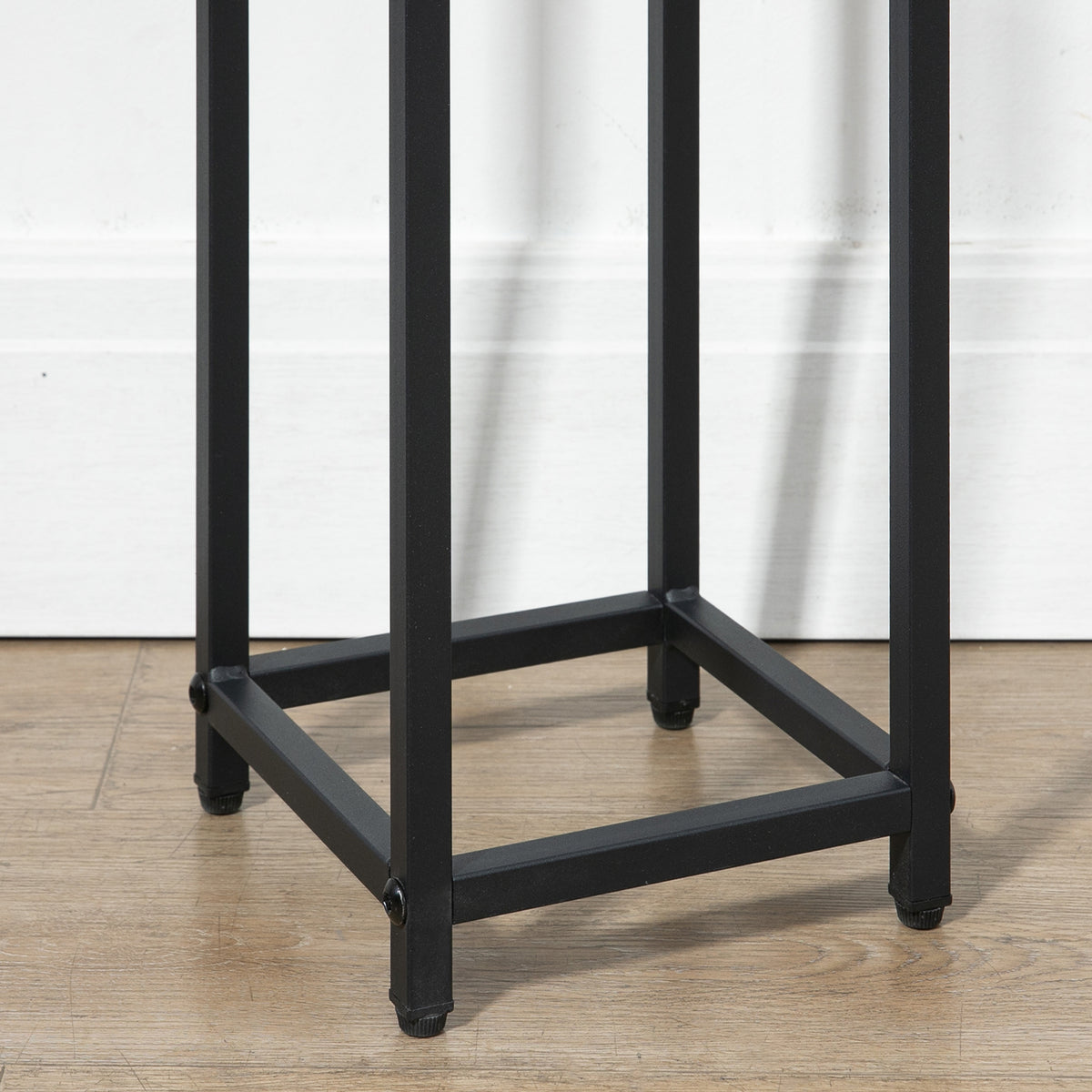 3 lorontzi-euskarri karratu pilagarrien multzoa - 21 x 21 x 50/70/90 cm - altzairua