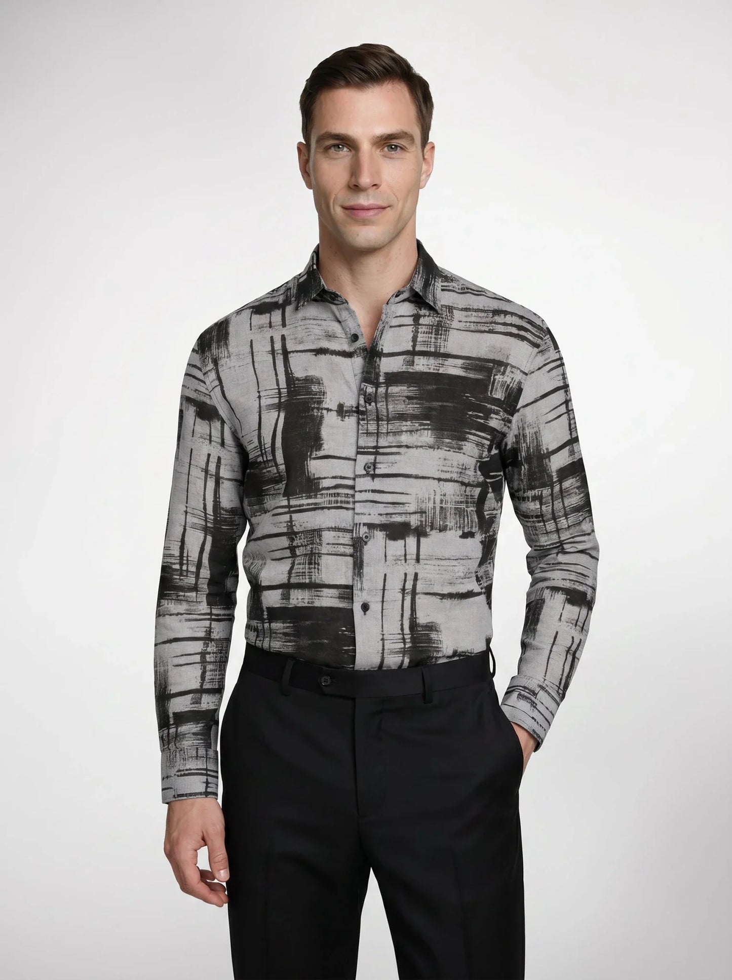 Chemise Harmonie Géométrique en Lin – Erverte Paris