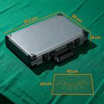 Mallette de poker coffret de poker complet 400 jetons, boîtier en ABS, cartes à jouer, dés, dealer, tapis, clés