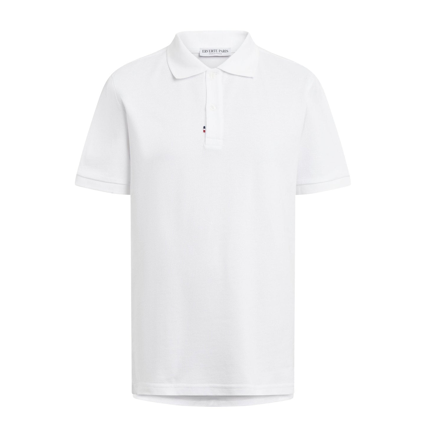 White Organic Cotton Polo – Made in France-2