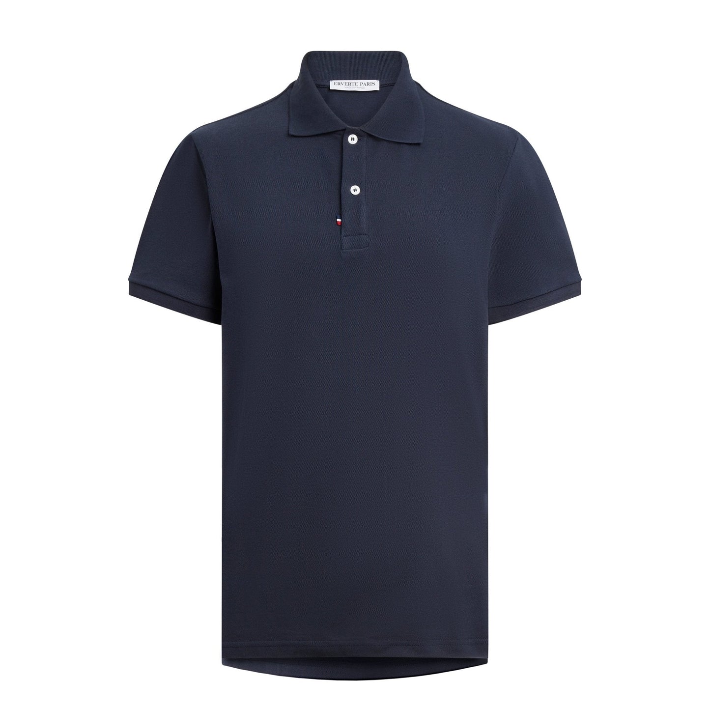 Navy Organic Cotton Polo – Made in France-2