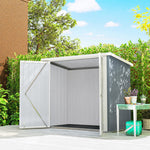 Abri de Jardin cabane de jardin 1,09 m² 2 Portes verrouillables 147 x 86 x 134 cm tôle d'acier Gris clair Blanc