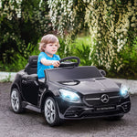 Voiture électrique enfants licence Mercedes SLC 300 12V V. Max. 5 Km/h effets sonores lumineux télécommande noir