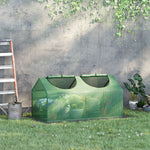 Serre de jardin mini serre 2 fenêtres enroulables couverture en PE haute densité 140 g/m² 120 x 60 x 60 cm vert foncé