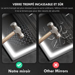 Miroir salle de bain LED bluetooth 80 x 100 cm interrupteur tactile lumière réglable 3 couleurs anti-buée mémoire argent