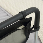 Barra de apoyo para cama, barrera segura, protector, asa ajustable en 5 alturas, bolsillo de almacenamiento, 87Lx51.5Ax45-55H cm