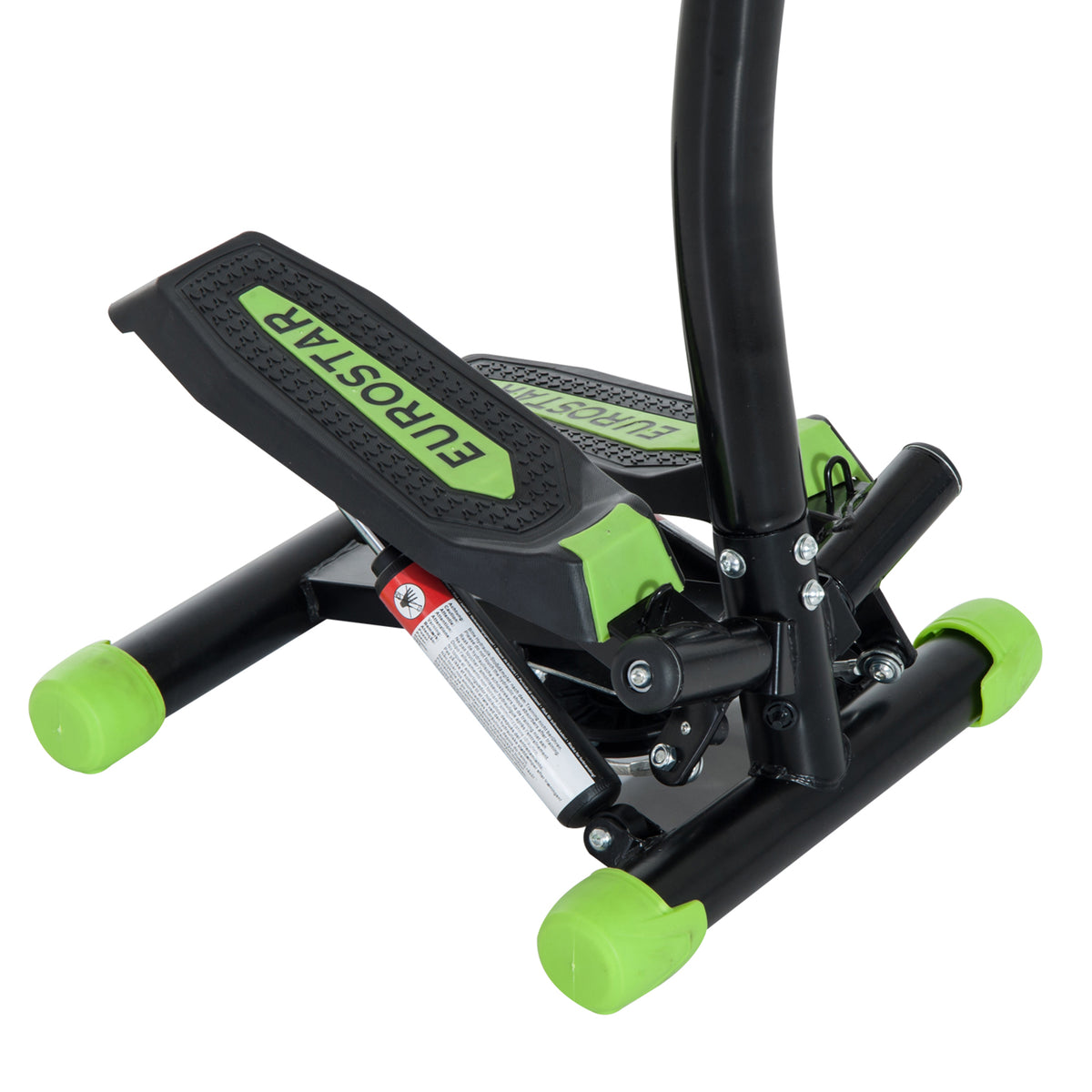 Stepper avec guidon, stepper de fitness avec écran LCD, pédales antidérapantes, marche d'escalier pour maison, bureau, salon, salle de sport, vert et noir