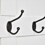 Meuble d'entrée avec banc porte manteaux 3 en 1 5 crochets banc de rangement pour salon couloir 96 x 34 x 179,7 cm crème