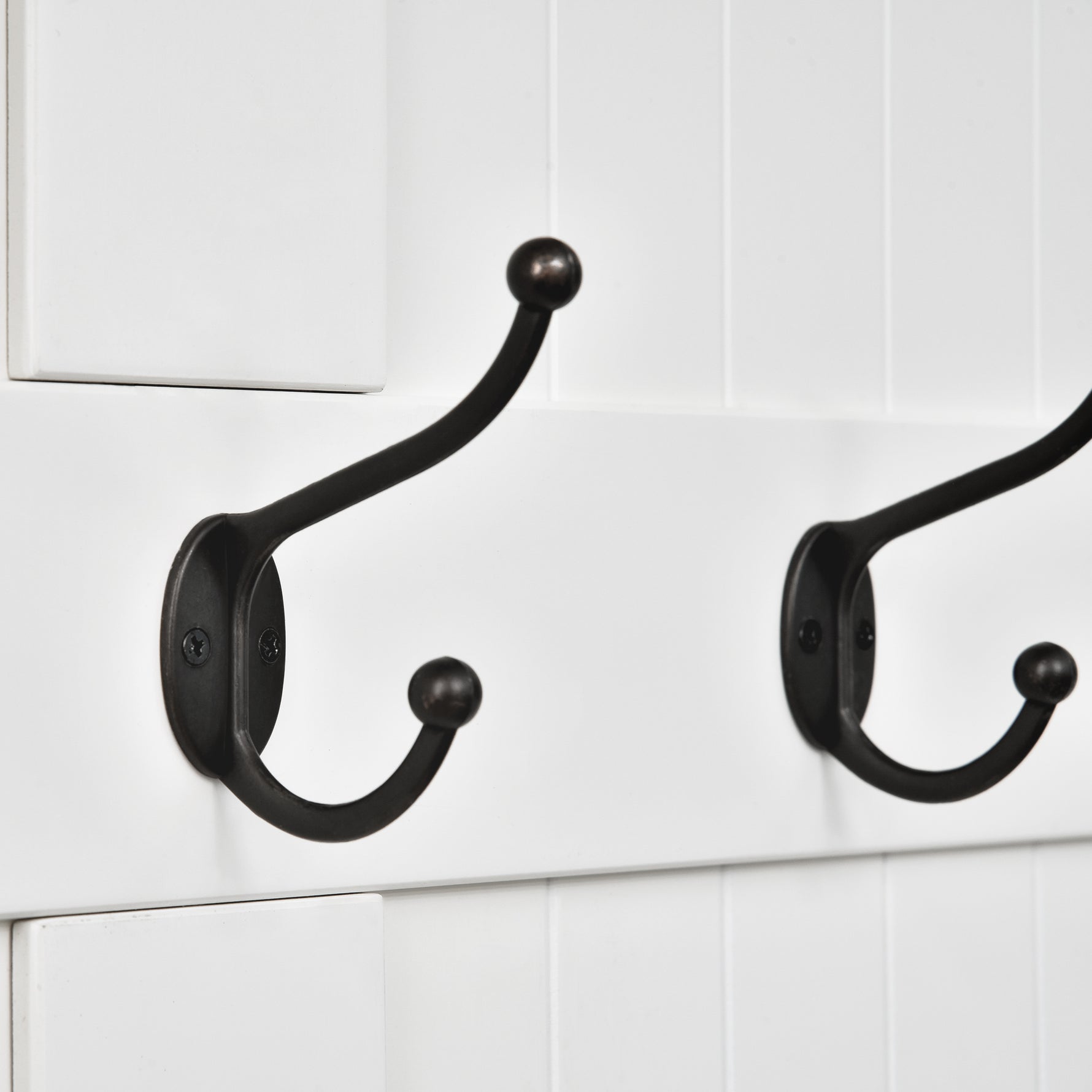 Meuble d'entrée avec banc porte manteaux 3 en 1 5 crochets banc de rangement pour salon couloir 96 x 34 x 179,7 cm crème