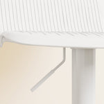 Lot de 2 tabourets de bar, chaises de bar réglable en hauteur, dossier et repose-pieds, 38,5x40x76,5-97,5cm, blanc