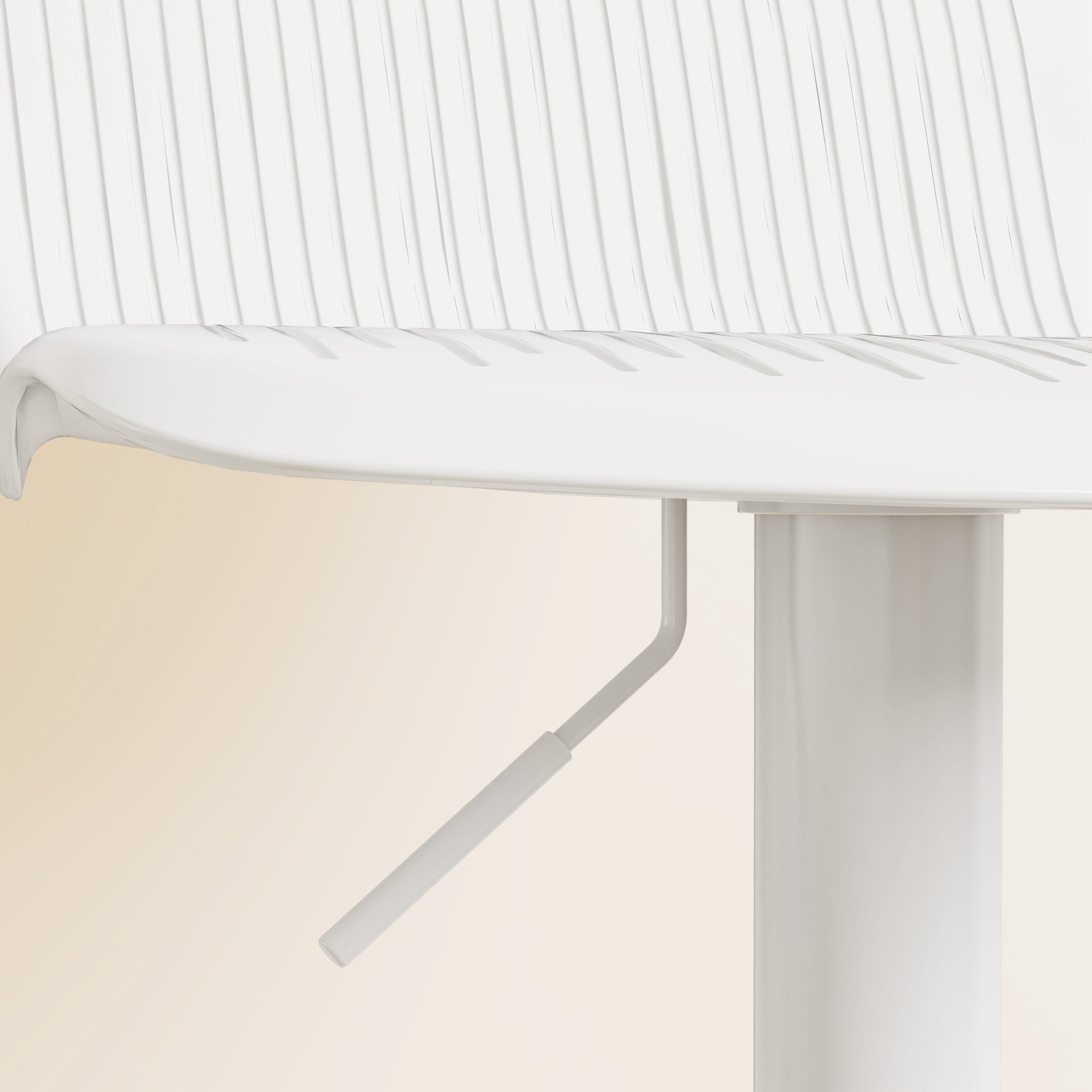 Lot de 2 tabourets de bar, chaises de bar réglable en hauteur, dossier et repose-pieds, 38,5x40x76,5-97,5cm, blanc