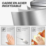 Poubelle à capteur 60 L avec couvercle à fermeture douce, poubelle de cuisine automatique en acier inoxydable, argenté