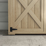 Armoire de jardin abri remise pour outils 90L x 54.5P x 161/168,5H cm 2 étagères toit bitumé étanche bois pin autoclave