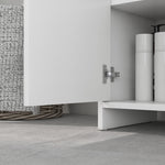Meuble sous vasque 2 portes avec étagère réglable armoire de rangement pour lavabo 60l x 30P x 60H cm blanc